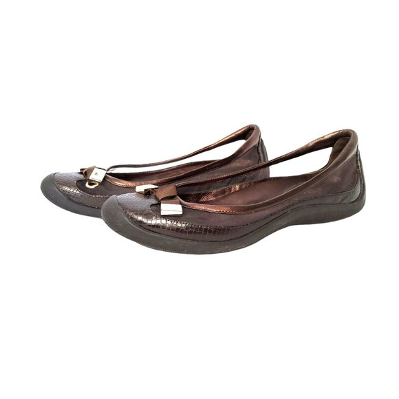 Womens Cole Haan Leather and Mesh Brown Slip On Flats. Size 6B - Picture 1 of 6